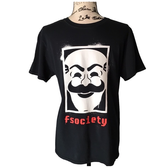Mr. Robot Loot Crate Exclusive F Society Short Sleeve T-Shirt - Medium Unisex - Picture 1 of 8
